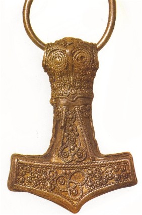 massiv Wikinger Thorshammer Thorhammer XL Bronze Thors Hammer viking Lederriemen 